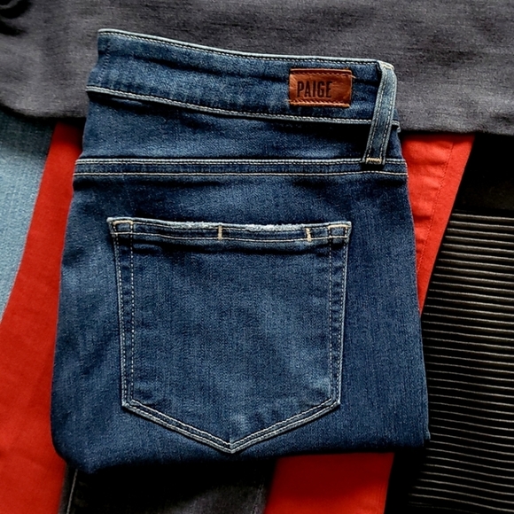 NWT Paige Verdugo Crop Skinny Jeans 29 Leyna Distressed Raw Hem - Picture 2 of 12